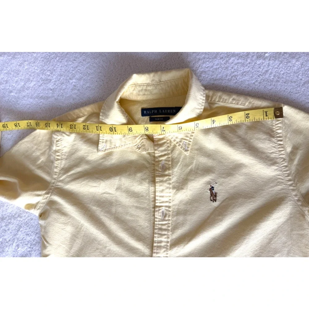 Ralph Lauren teen Size 2-(12-14)- slim fit yellow cotton Shirt, women Sz- 2-4
